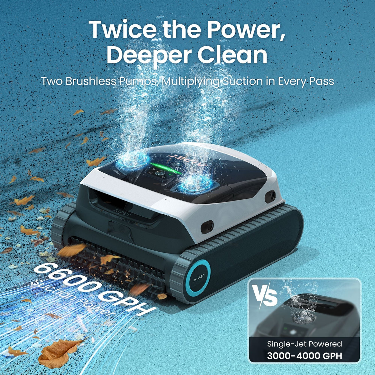 Aiper Scuba N1 Max Cordless Robotic In-Ground Robotic Pool Cleaner for In-Ground Pools up to 2150 sq. Ft
