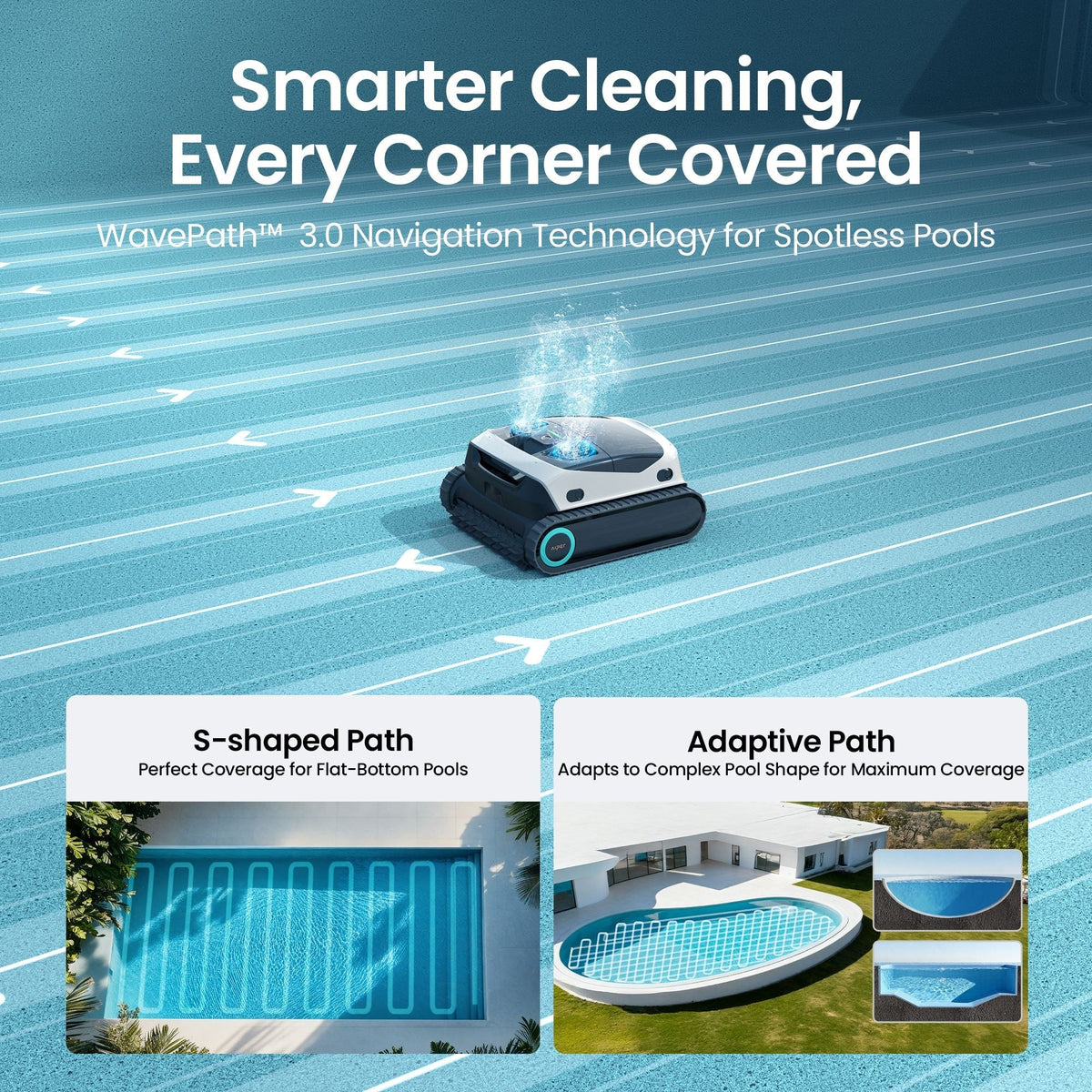Aiper Scuba N1 Max Cordless Robotic In-Ground Robotic Pool Cleaner for In-Ground Pools up to 2150 sq. Ft