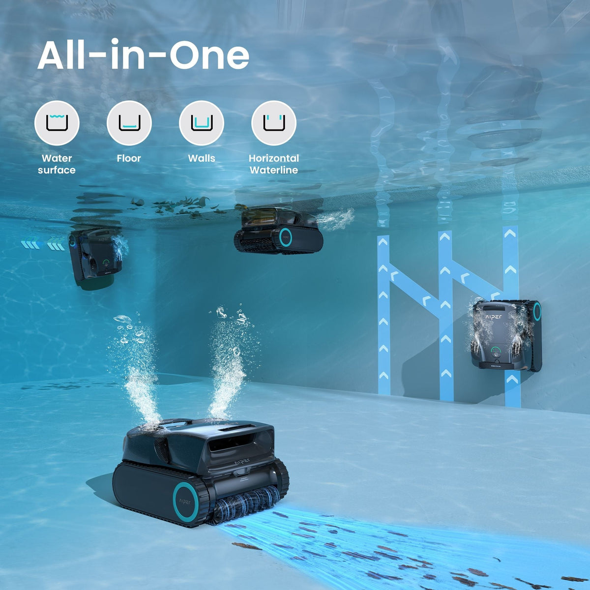 Aiper X1 Pro Max All‑In‑One Smart Cordless Robotic Pool Cleaner for Comprehensive Pool Care