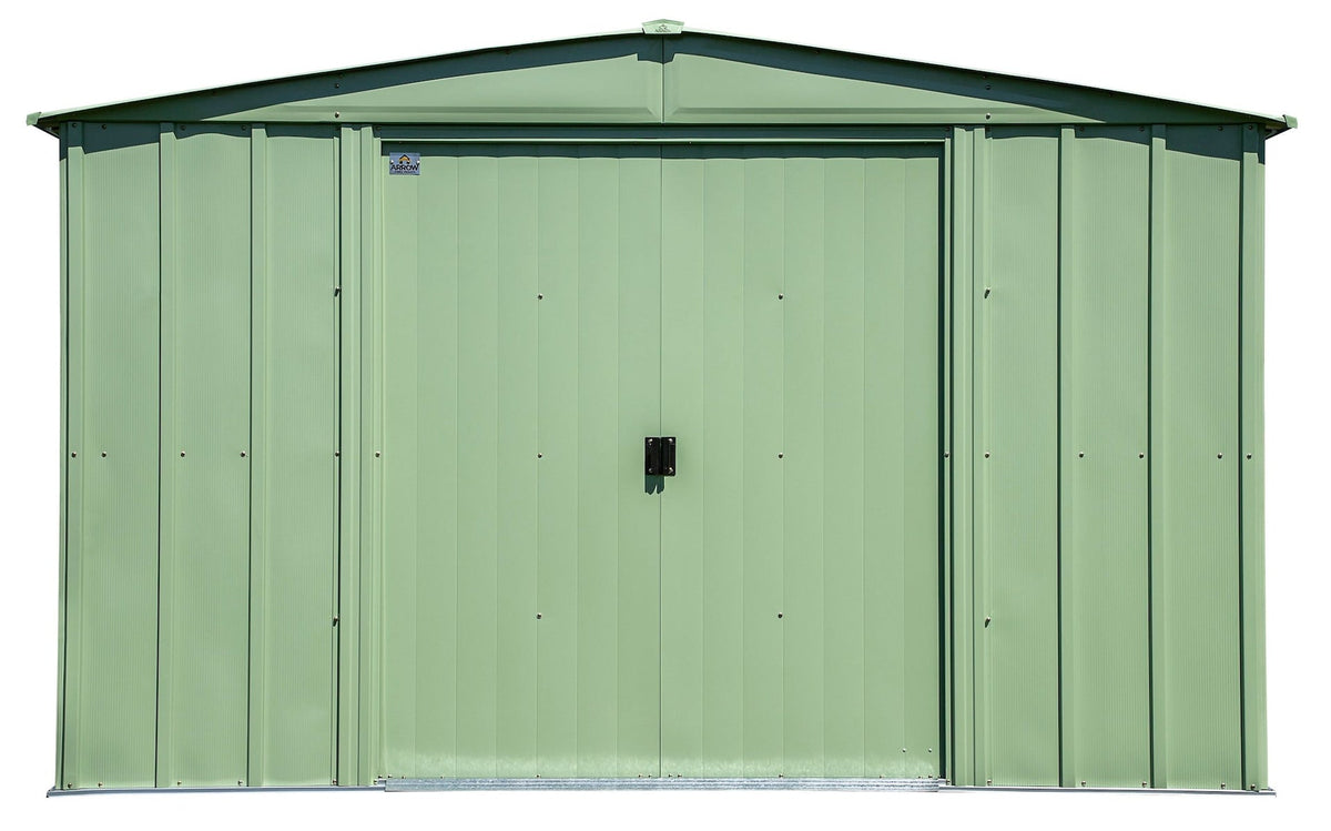 Arrow Classic Galvanized Steel Storage Shed, Sage Green, 10-ft x 8-ft