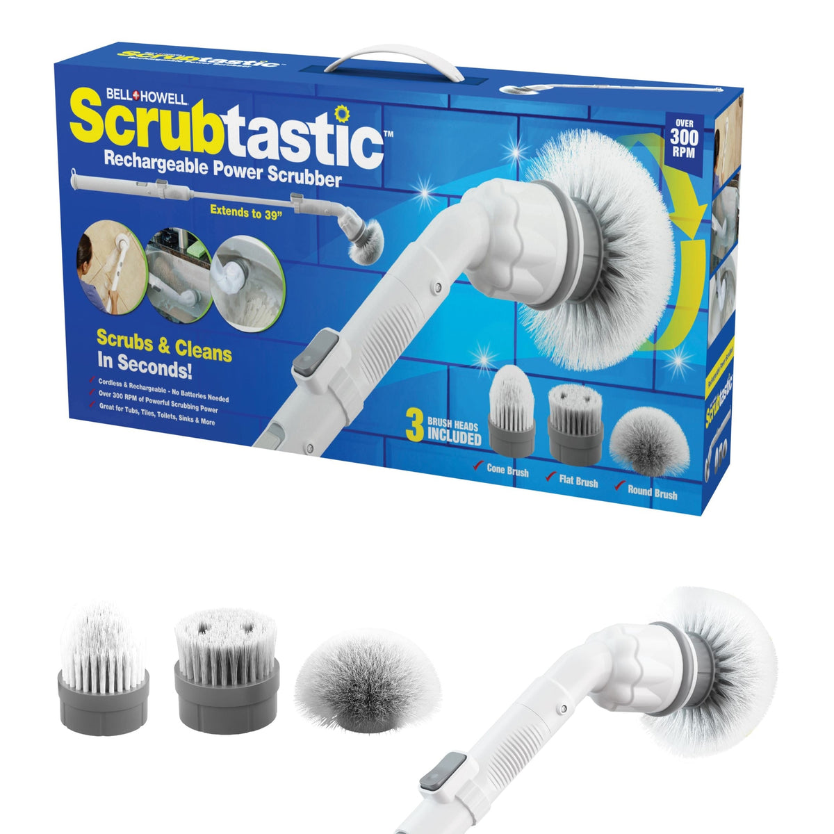As Seen On TV Scrubtastic Rechargeable Power Scrubber Brush