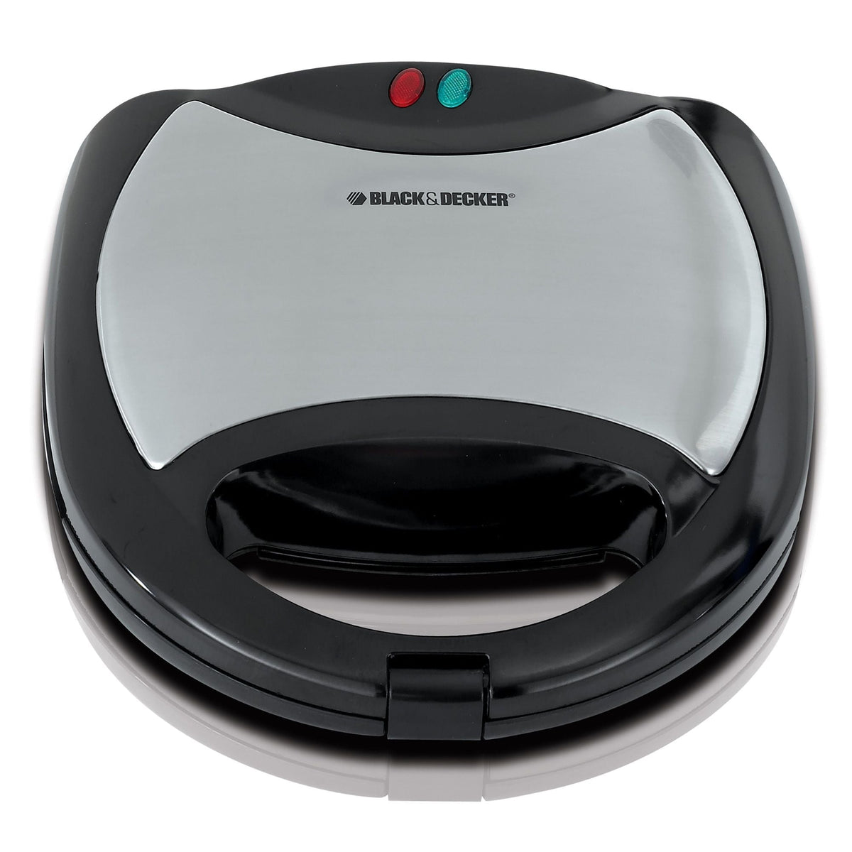 Black & Decker 4-in-1 Round Compact Waffle Maker with Interchangeable Plates & Indicator Lights