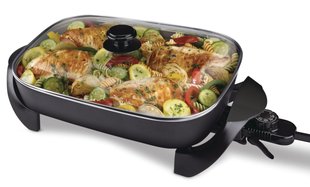 Black & Decker Family-Sized Non-Stick Electric Skillet, Black, 12x15-in