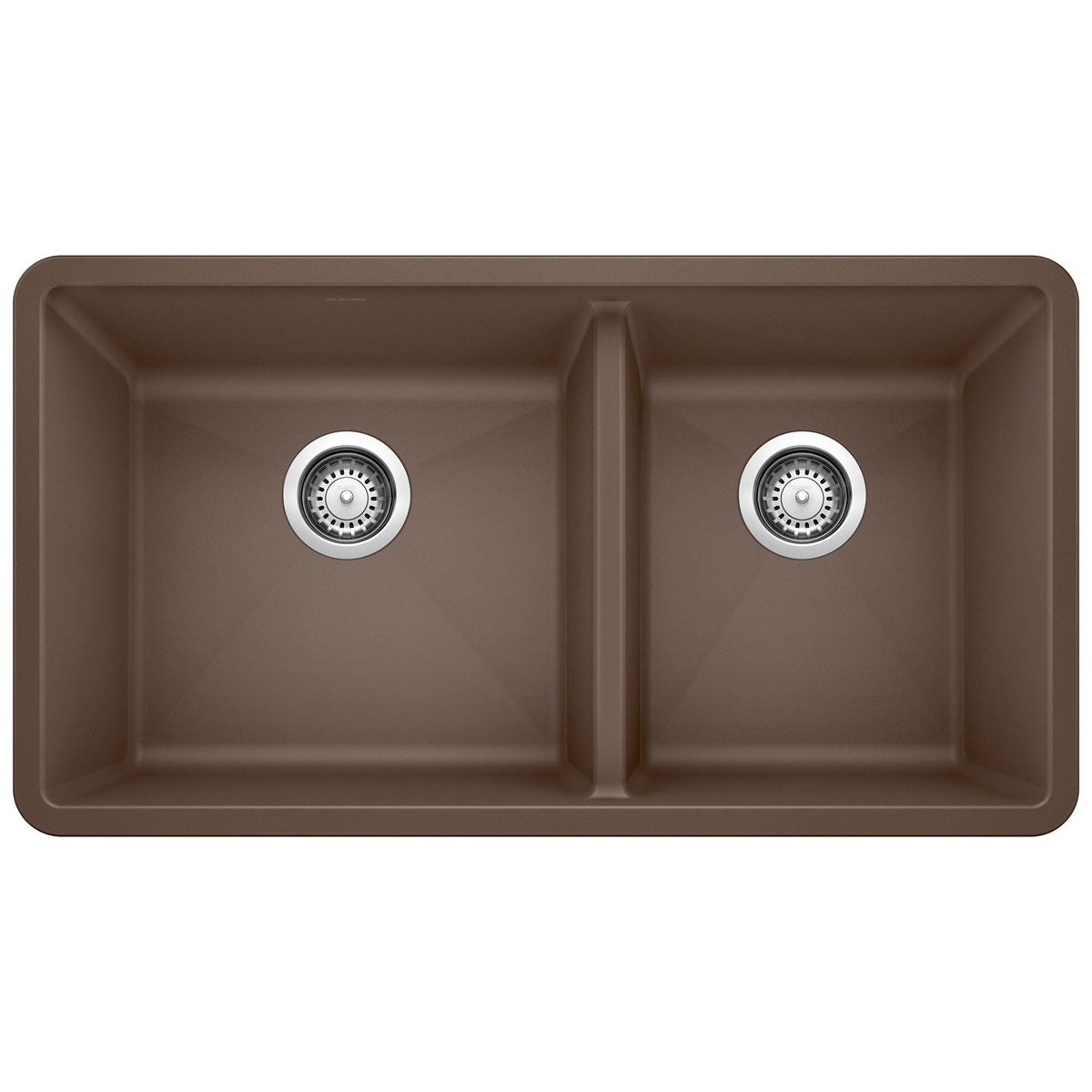 Blanco 60/40 Double Bowl Undermount Kitchen Sink, Café, 33-in