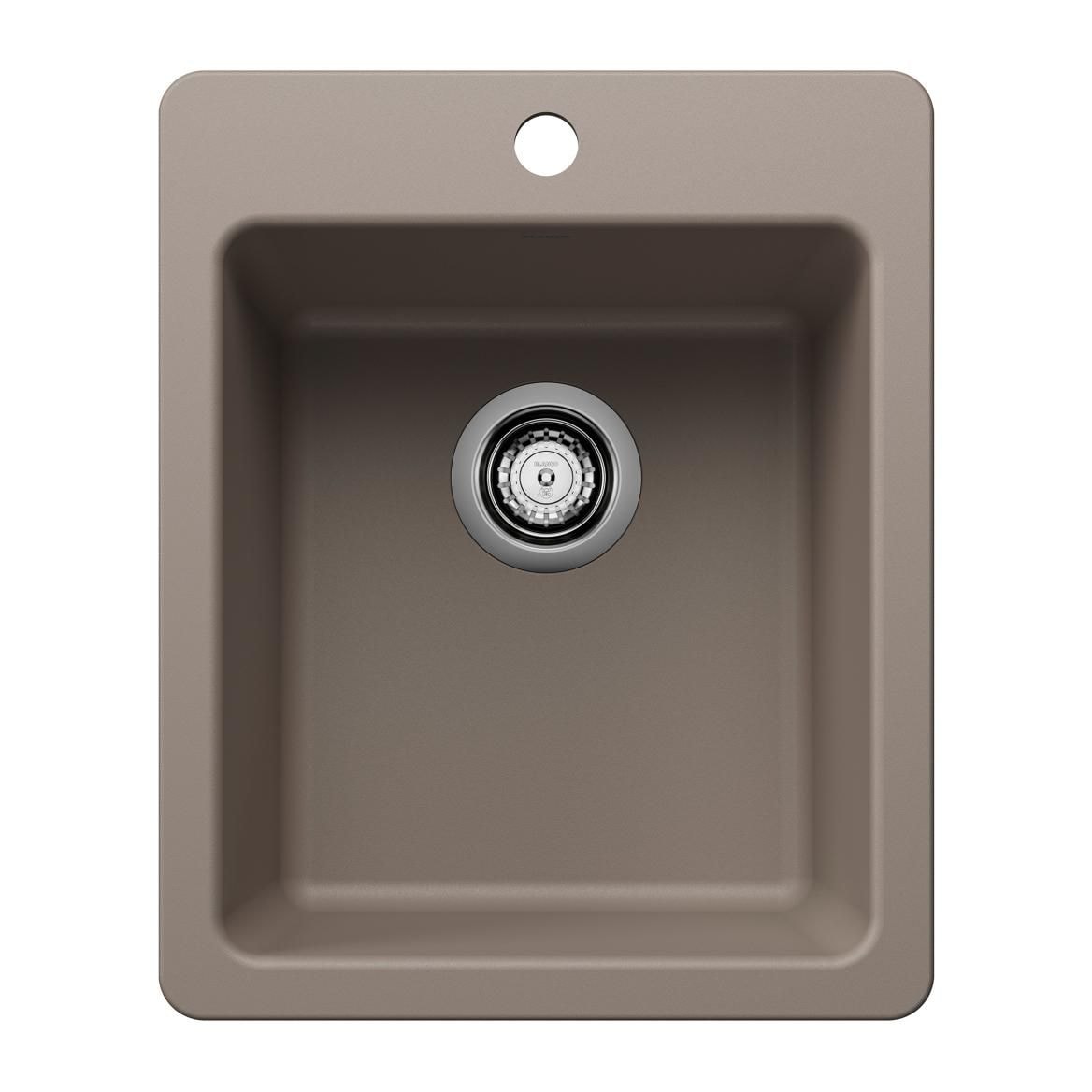 Blanco Liven SILGRANIT 17-in Dual Mount Bar Sink, Truffle