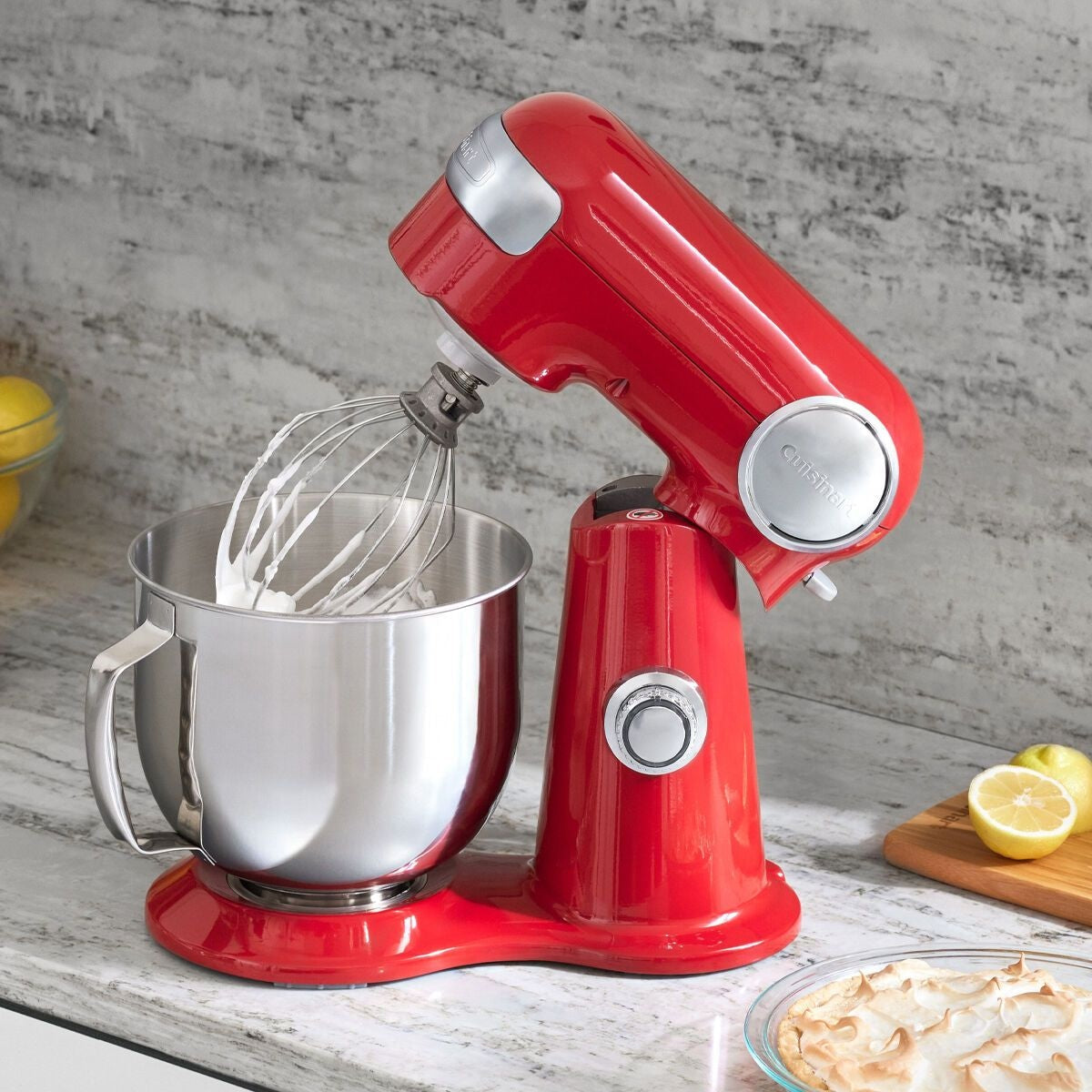 Cuisinart Precision Master Tilt-Head Stand Mixer with 12 Speeds, Red, 5.5qt