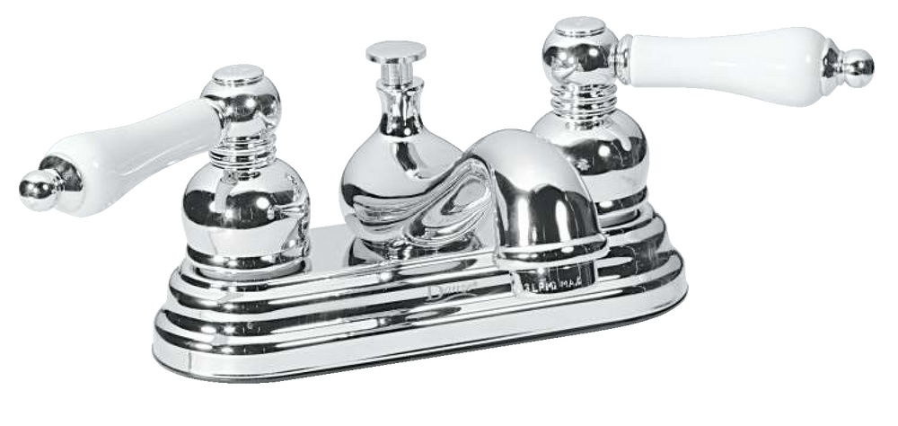 Danze Sheridan Double Handle 4-in Centreset Bathroom Sink Faucet with Pop-Up Drain, Chrome