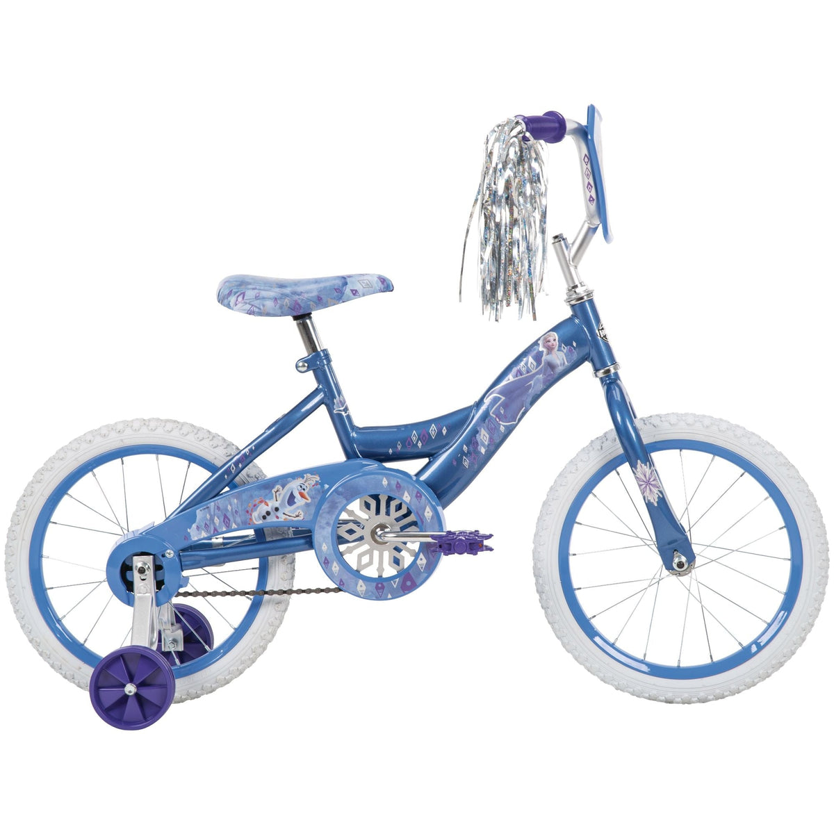 Disney Frozen Kids' Bike, 16-in Wheel, Ice Blue/White