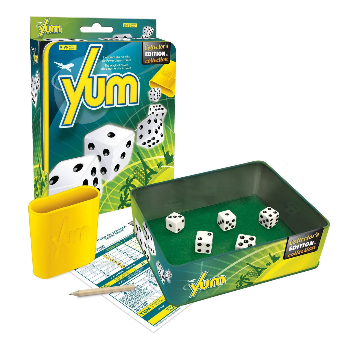 Editions Gladius Yum Classic Collector's Edition Poker Dice Game Set, Ages 8+
