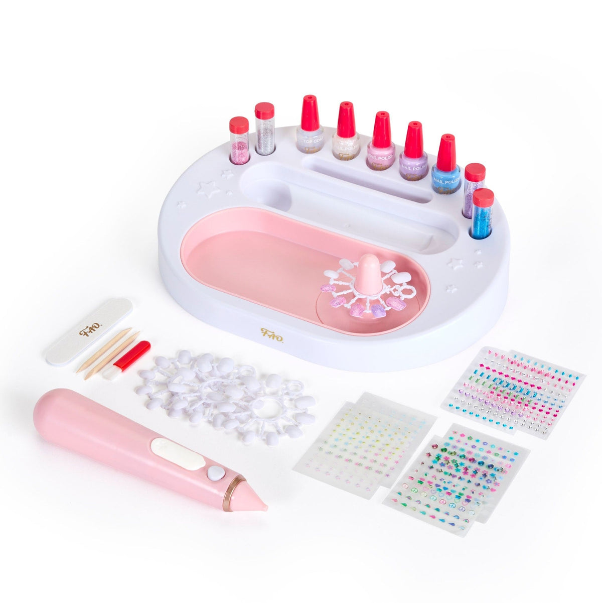 FAO Schwarz Girls Custom Glitter Nail Set, Pink