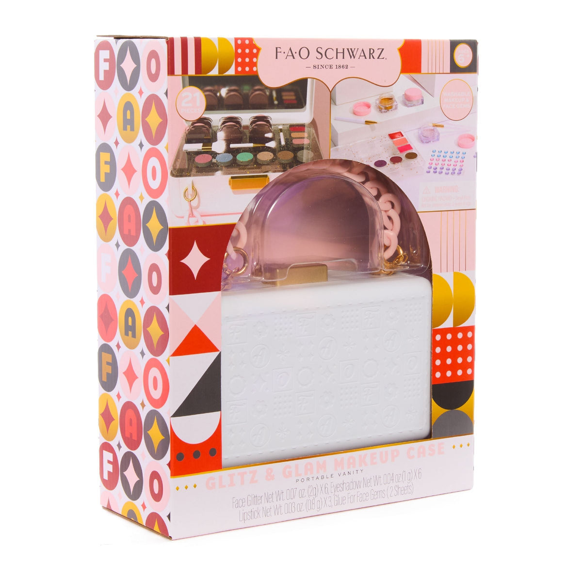 FAO Schwarz Girls Purse Makeup Case, Pink