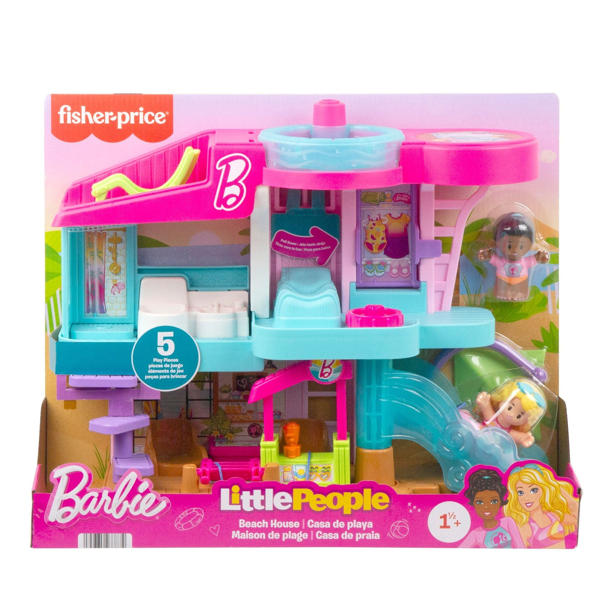 Fisher Price Little People Barbie Beach House Playset