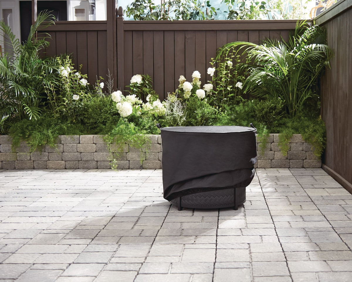 For Living Round Heavy Duty Patio Fire Bowl/Fire Pit Cover, 31 x 24-in