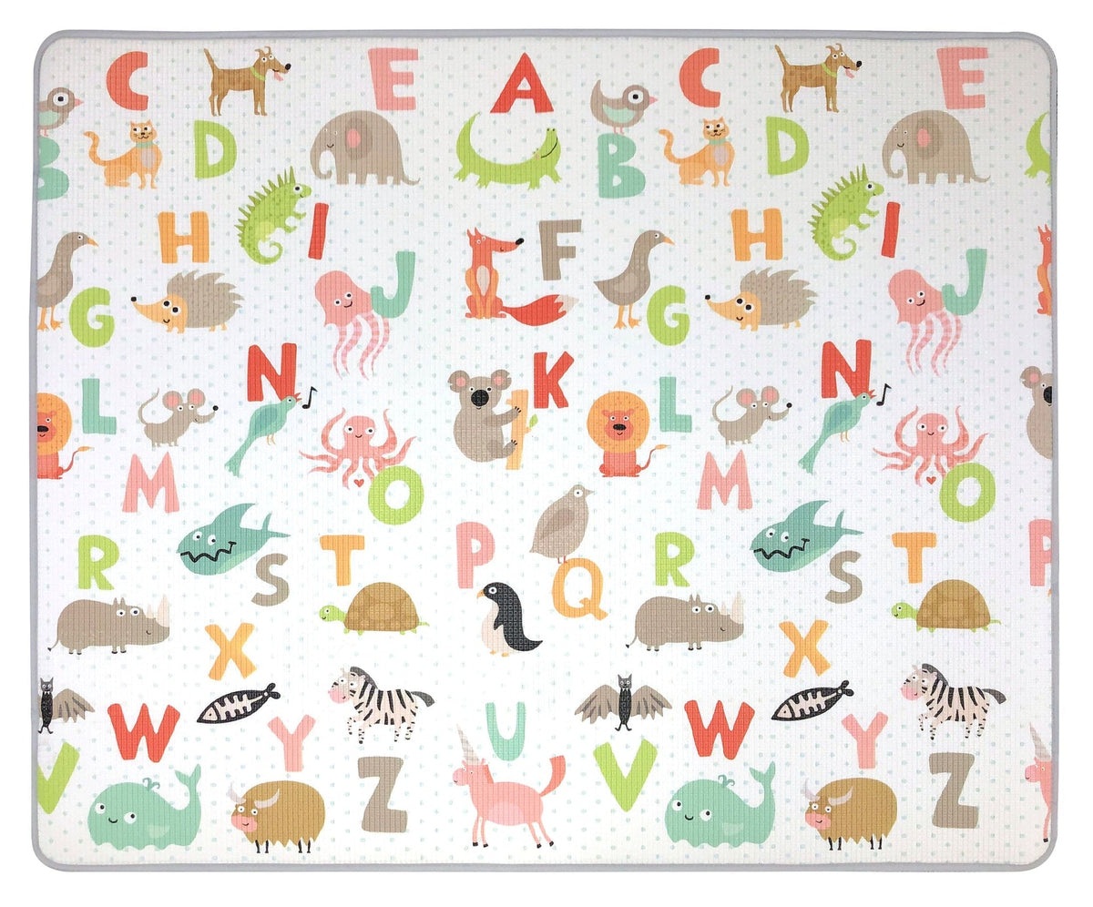 Funplay Foldable Double-Sided Play Mat for Kids, 59 x 71-in