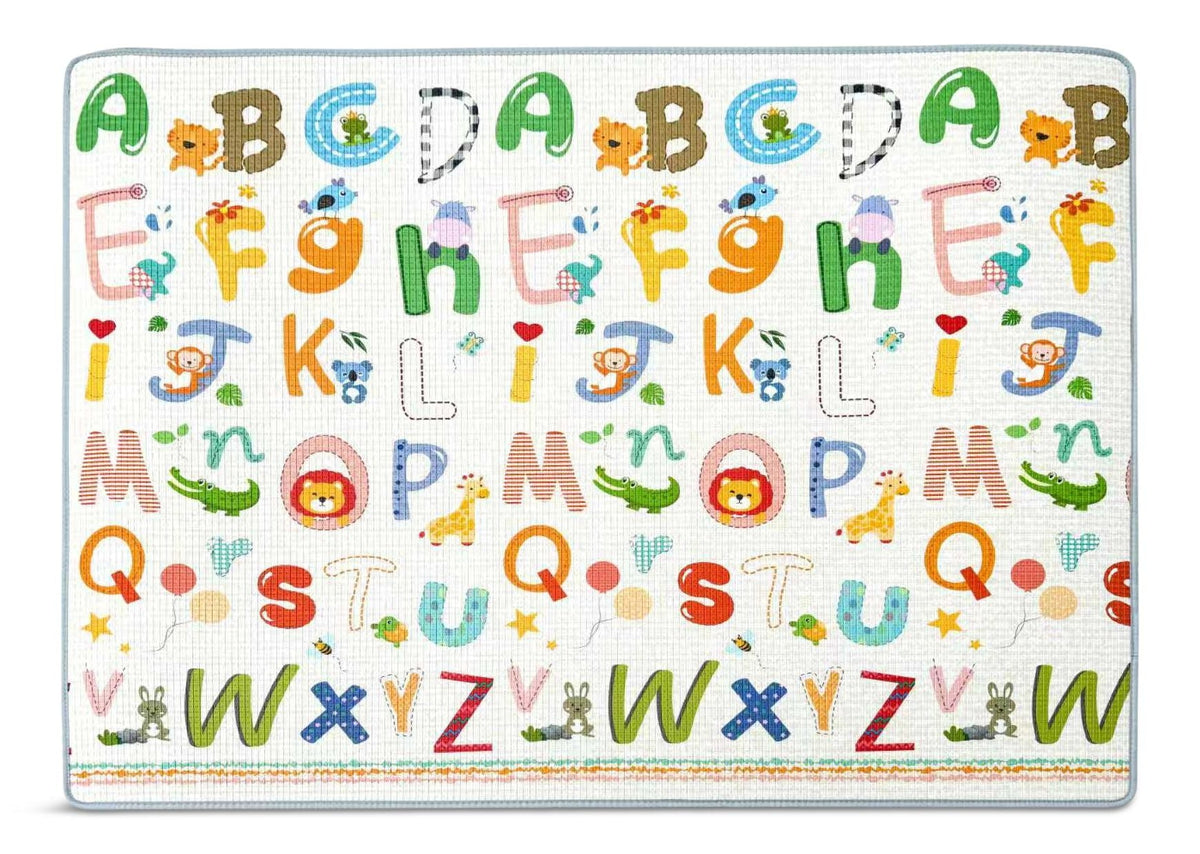 Funplay Foldable Double-Sided Play Mat for Kids, 59 x 71-in