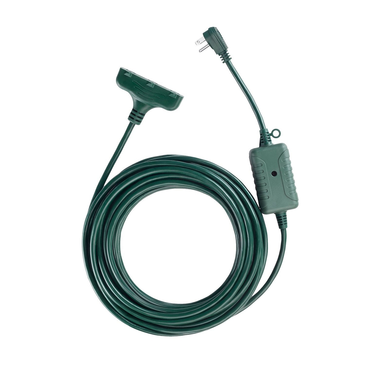 Globe Electric 50-ft 14/3 Outdoor Power Cord with Wireless Remote & 3 Grounded Outlets, Green