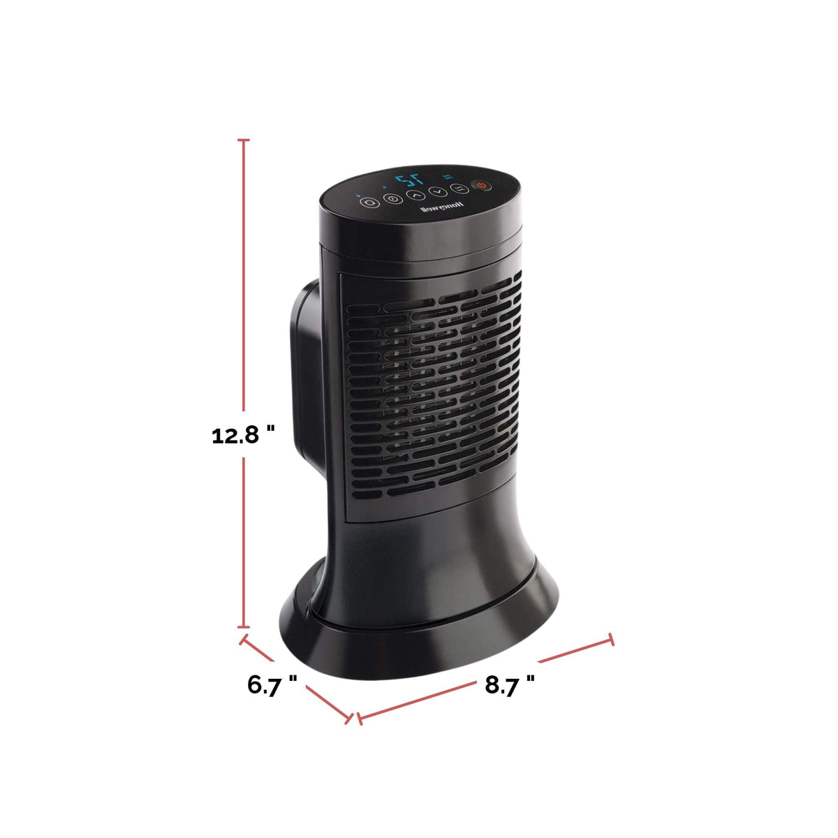 Honeywell HCE351C Digital Mini-Tower Ceramic Space Heater, 1500W, Black