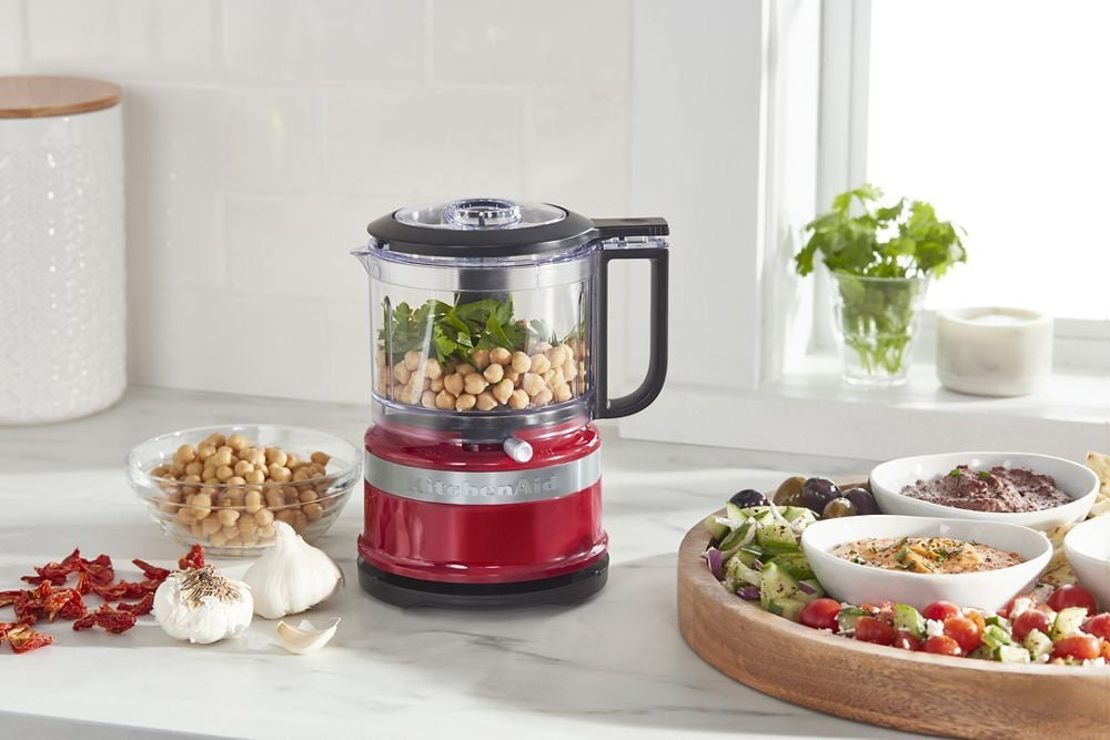 KitchenAid Compact 3.5 Cup Food Chopper/Mini Food Processor with Dishwasher Safe Parts, Empire Red