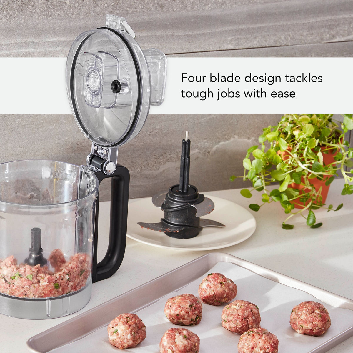 KitchenAid Food Processor Plus Black Matte, 9 Cups