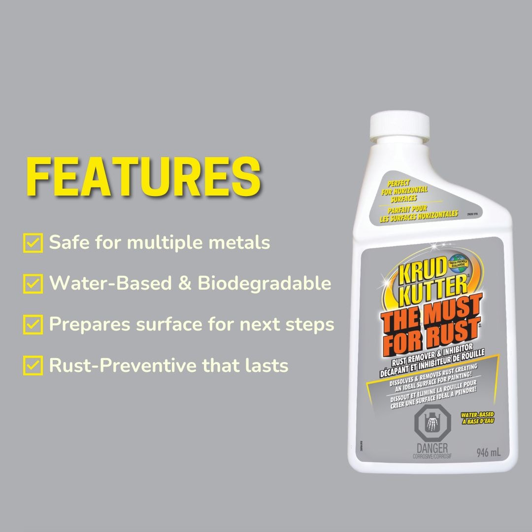 Krud Kutter Water-Based Liquid Rust Remover & Inhibitor, Biodegradable, 946-mL