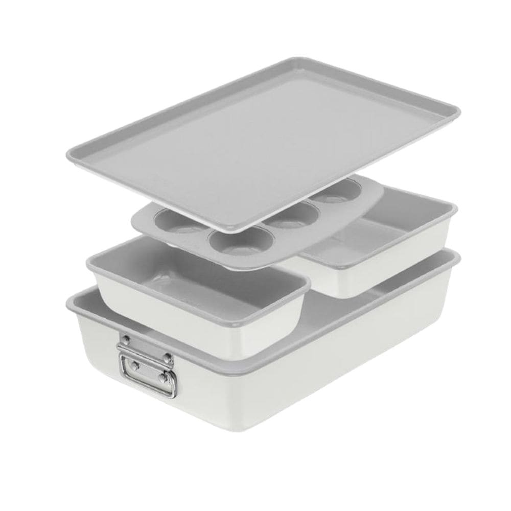 Lagostina Premium Stackable Cream Non-Stick Bakeware Set, 5-pc