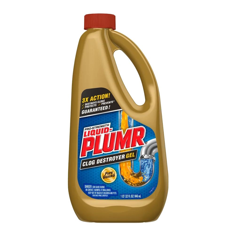 Liquid-Plumr Pro Strength Kitchen Clog Destroyer Gel, Lemon Scent, 946-mL