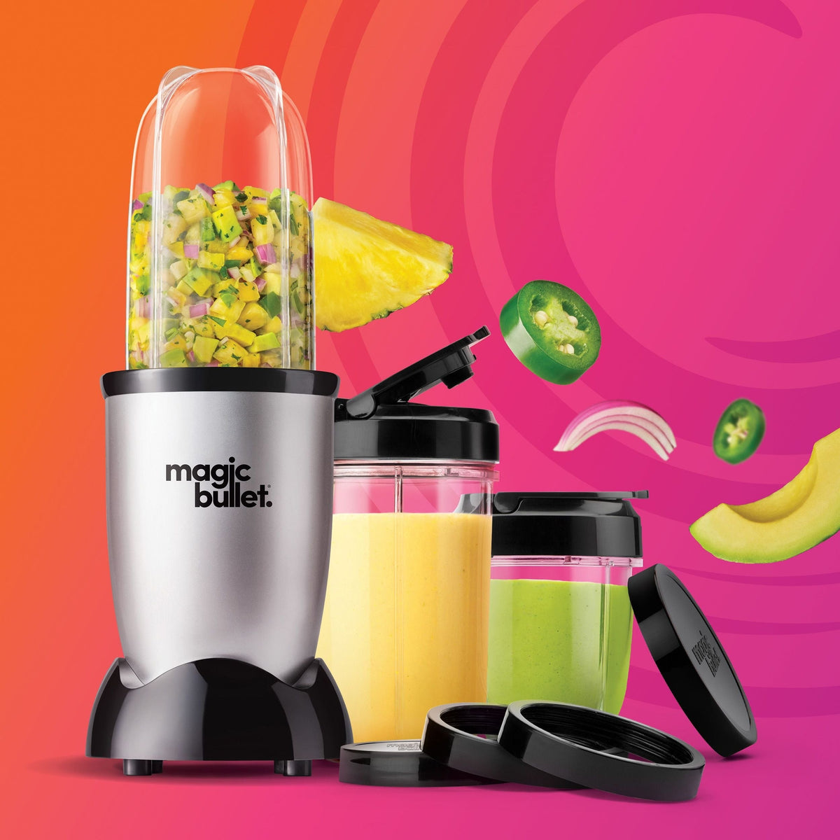 Magic Bullet Max Blender, BPA-Free, Silver, 300 to 550-mL
