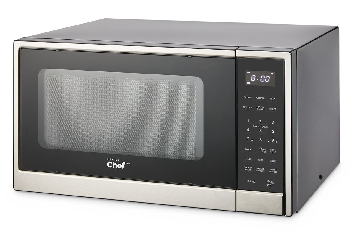 MasterChef Microwave, Stainless Steel, 1.3-cu-ft
