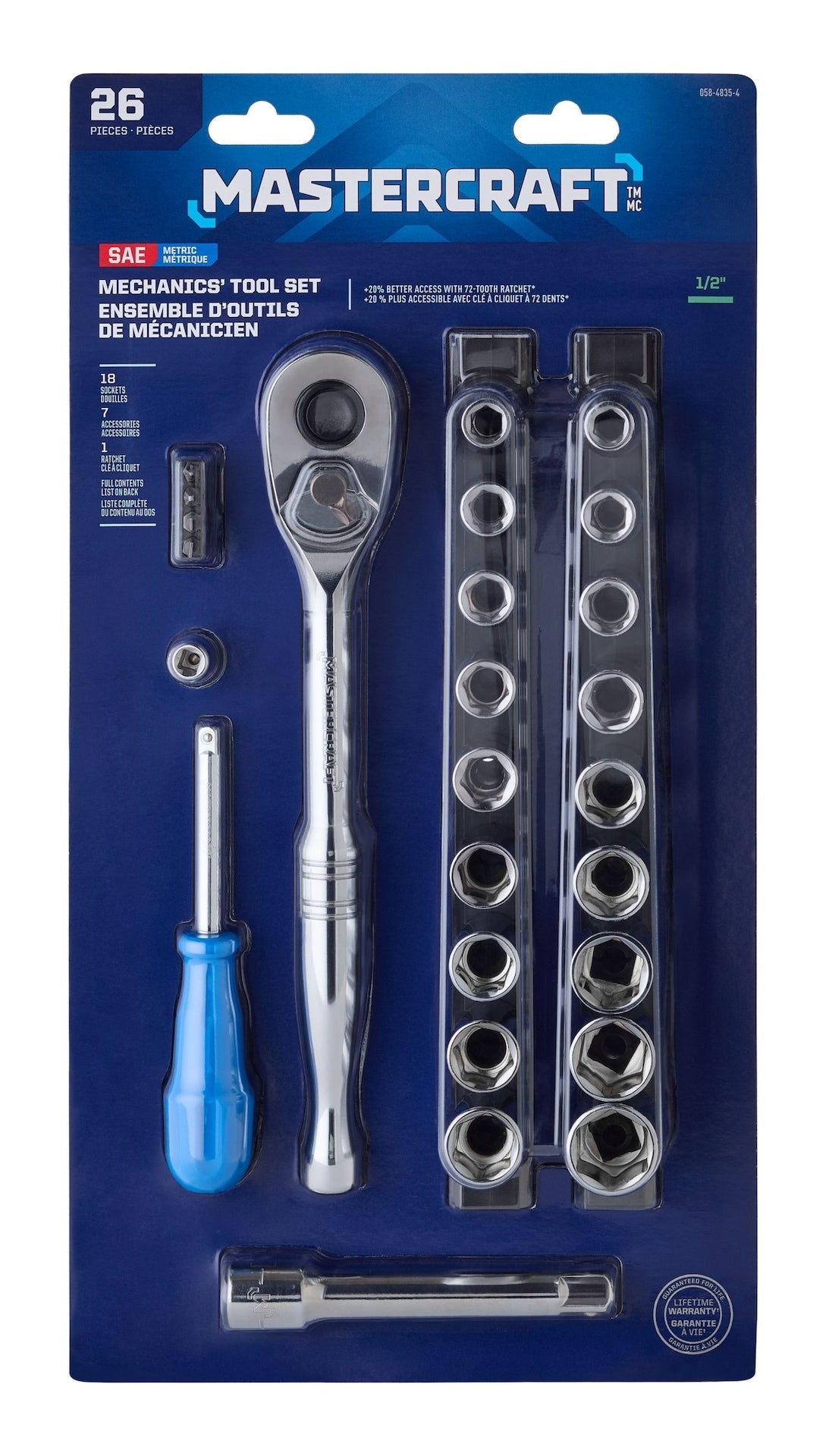 Mastercraft 26 Piece 1/2" Drive Socket Set