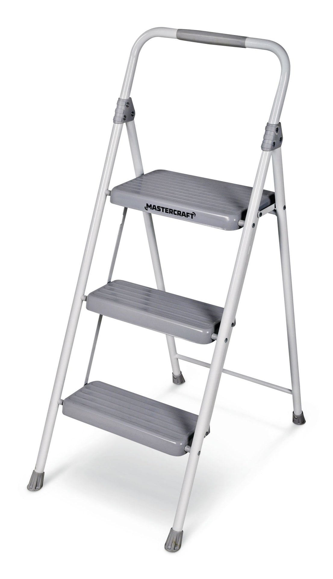 Mastercraft 3-Step Metal Folding Step Stool, 225-lb, 3.2 ft