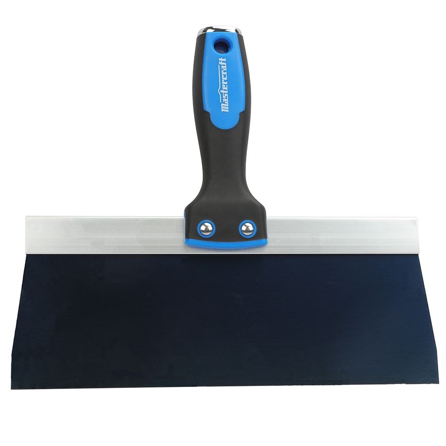 Mastercraft Drywall Knife with Solvent-Resistant Blue Steel Blade for Patching & Taping, 10-in