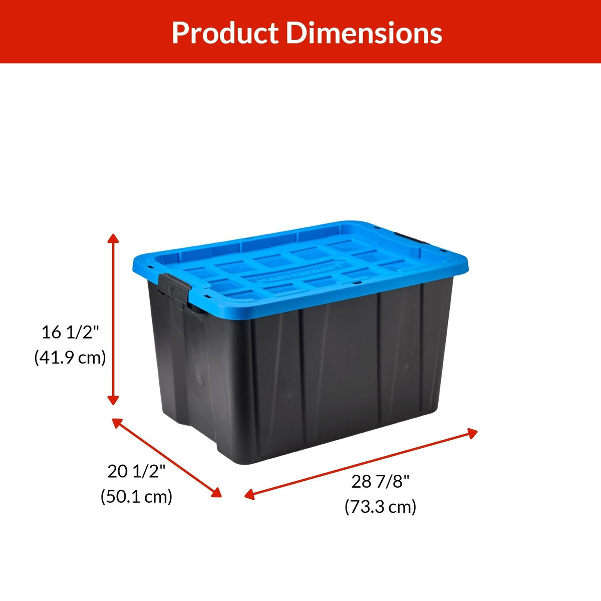 Mastercraft Heavy-Duty Easy Grip Latching Tote, 102.3-L