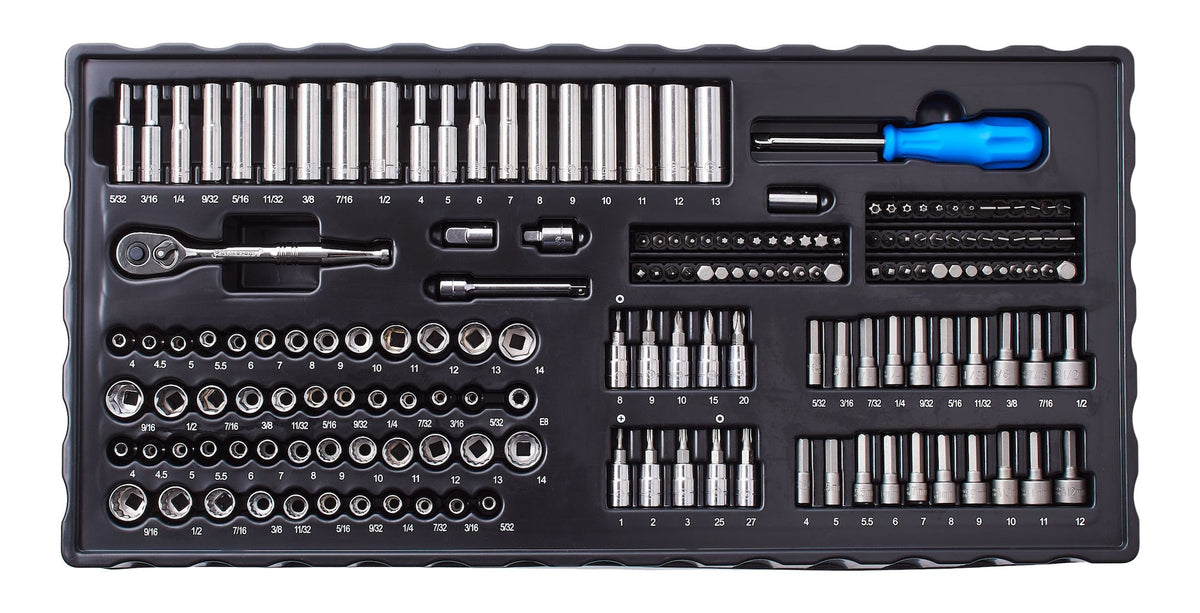 Mastercraft Socket Set, 350-pc, SAE / Metric, CRV, Nickel-Chrome Plating