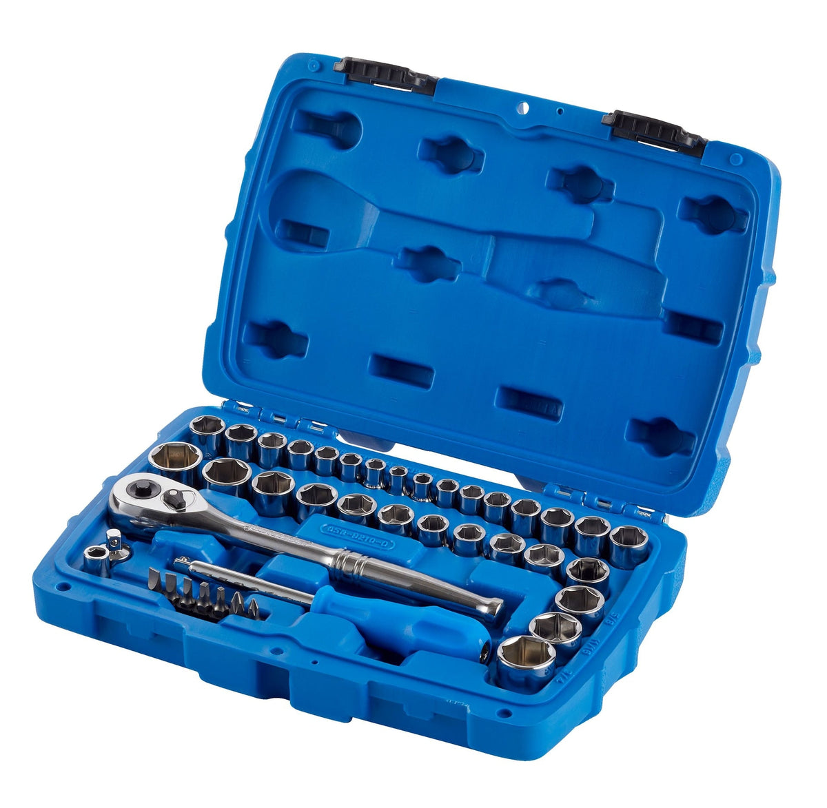 Mastercraft Socket Set, SAE / Metric, CRV, Nickel-Chrome Plating, 41-pc