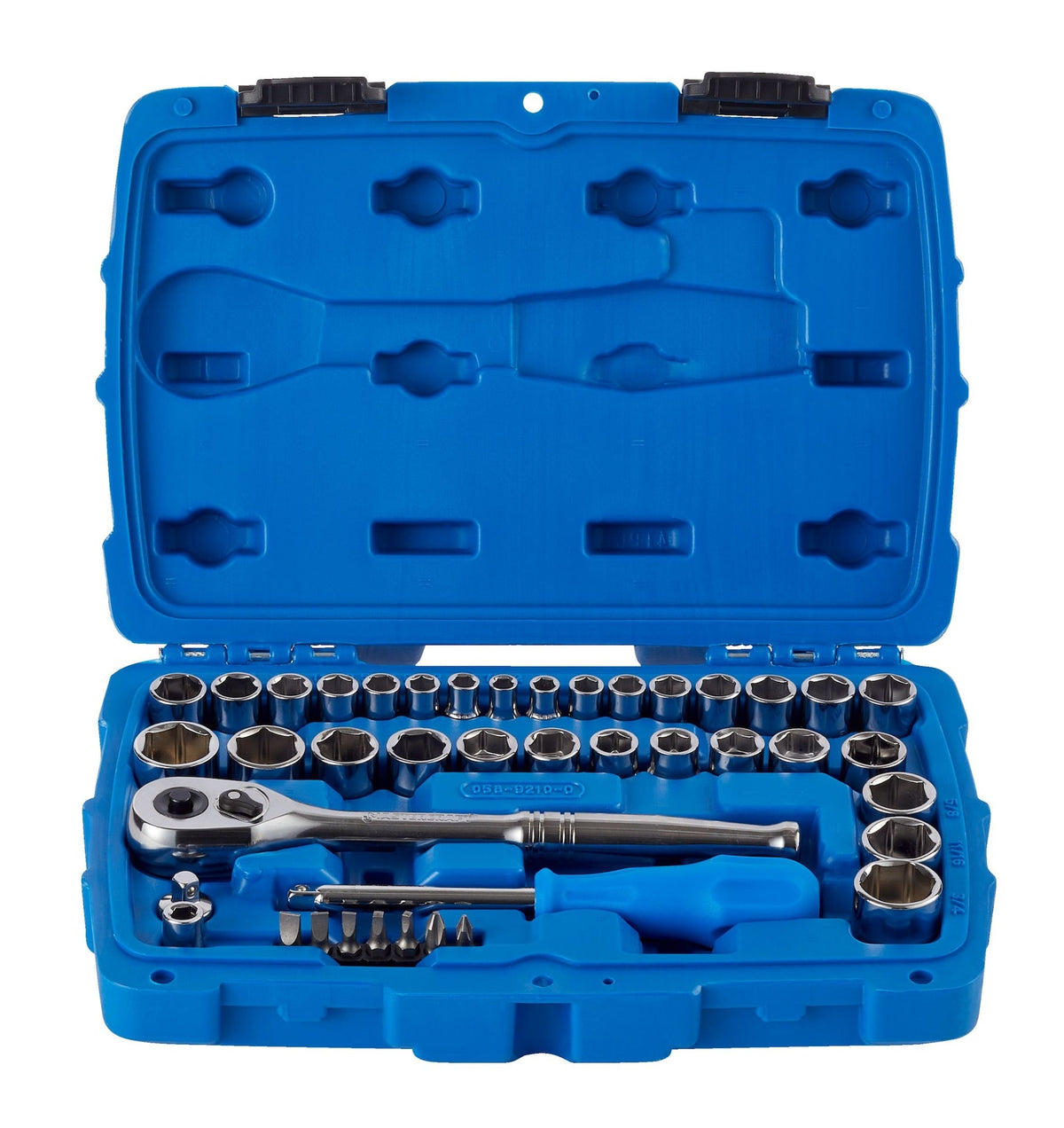 Mastercraft Socket Set, SAE / Metric, CRV, Nickel-Chrome Plating, 41-pc