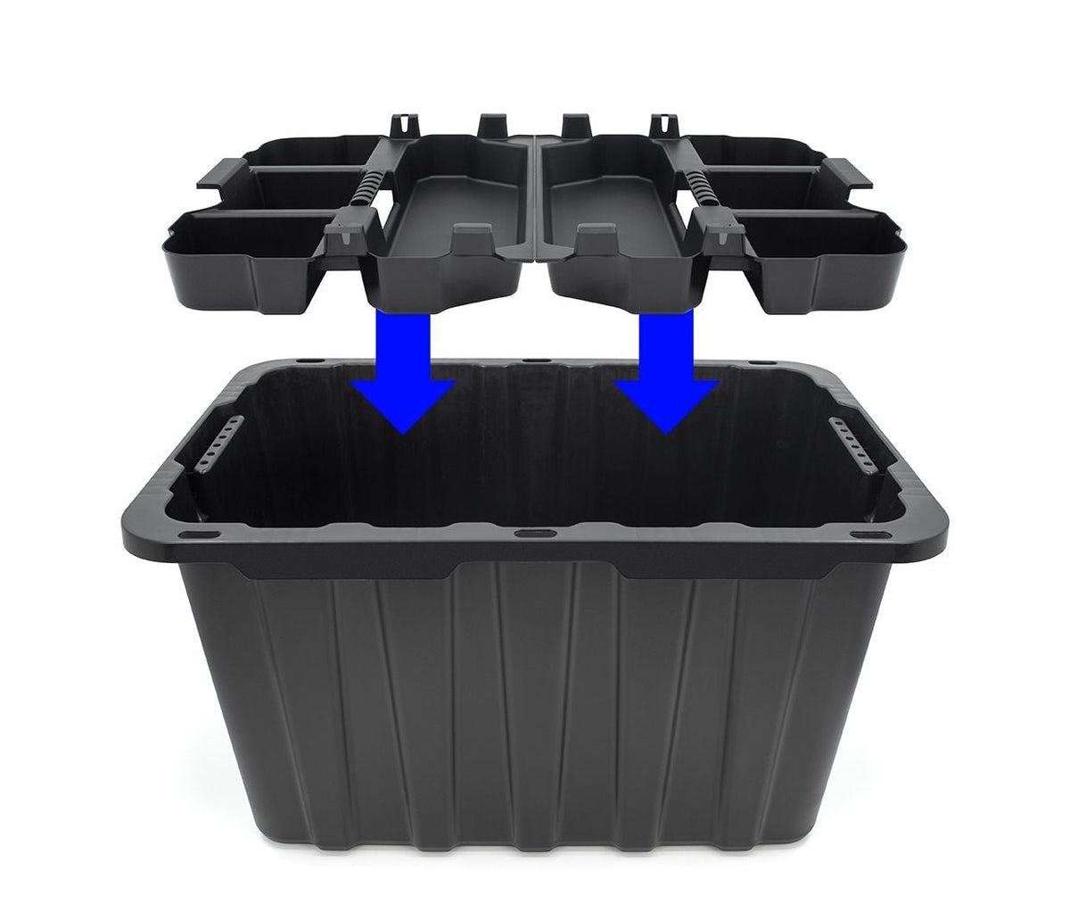 Mastercraft Tote Insert Tray with Carry Handle, Black, 2-pk