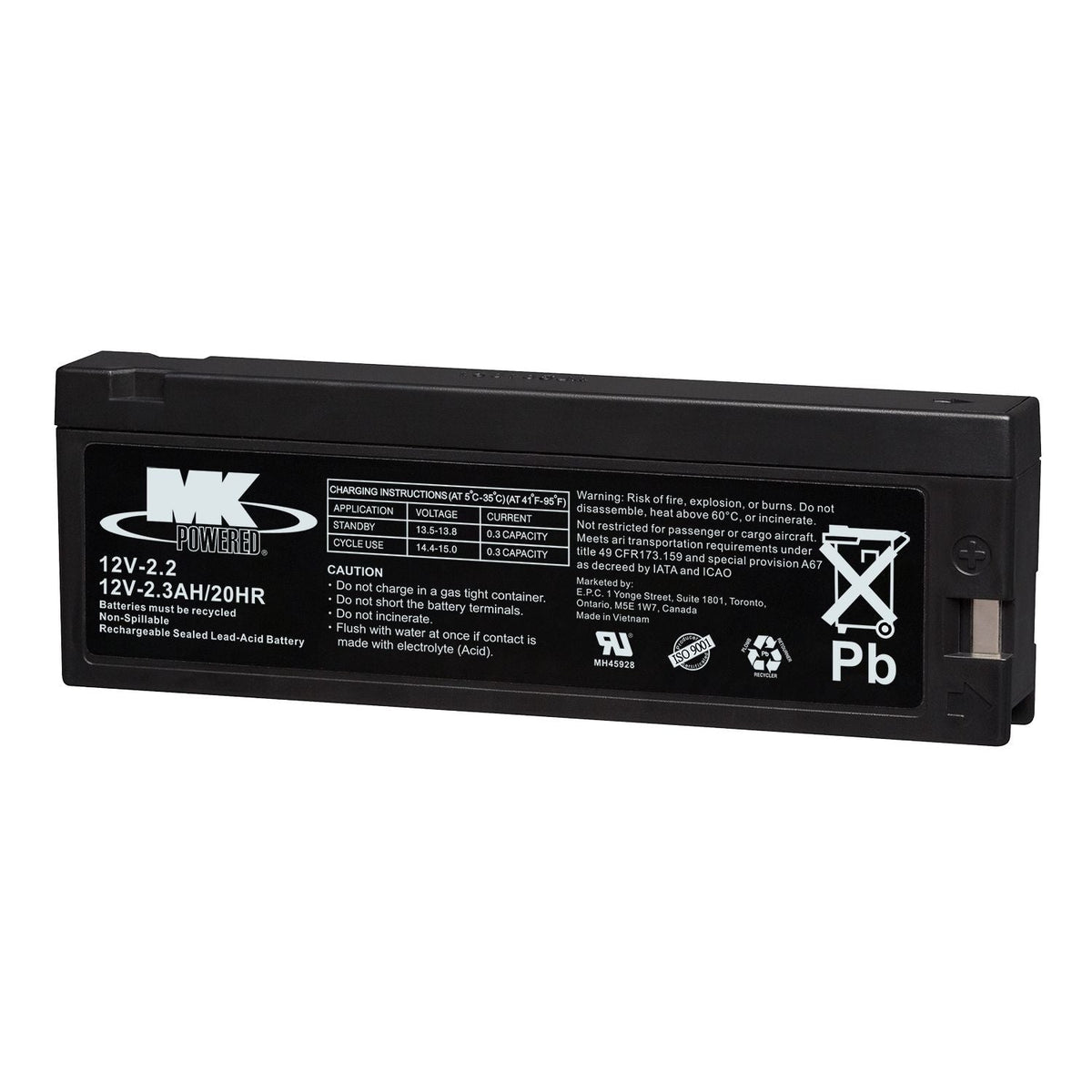 MK Battery 12-Volt 2.3 Ah SLA Battery