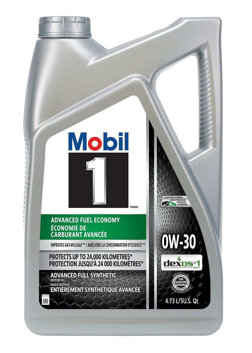 Mobil 1 Advanced Fuel Economy 0W30 Synthetic Engine/Motor Oil, 4.73-L