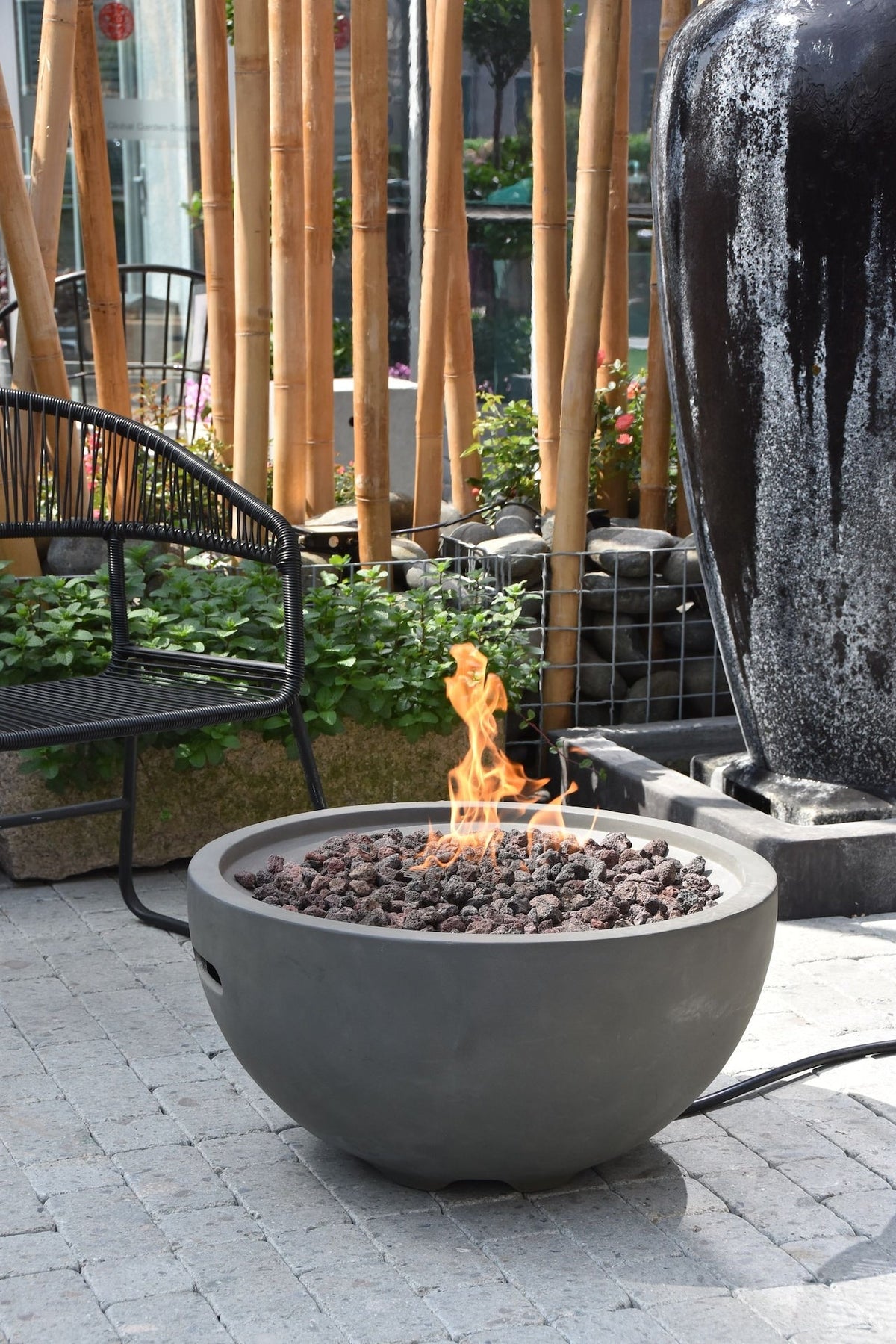 Modeno Nantucket Outdoor Gas-Fueled Fire Bowl, 40,000 BTUs, 27 x 27 x 14-in