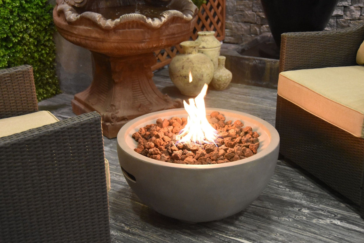 Modeno Nantucket Outdoor Gas-Fueled Fire Bowl, 40,000 BTUs, 27 x 27 x 14-in