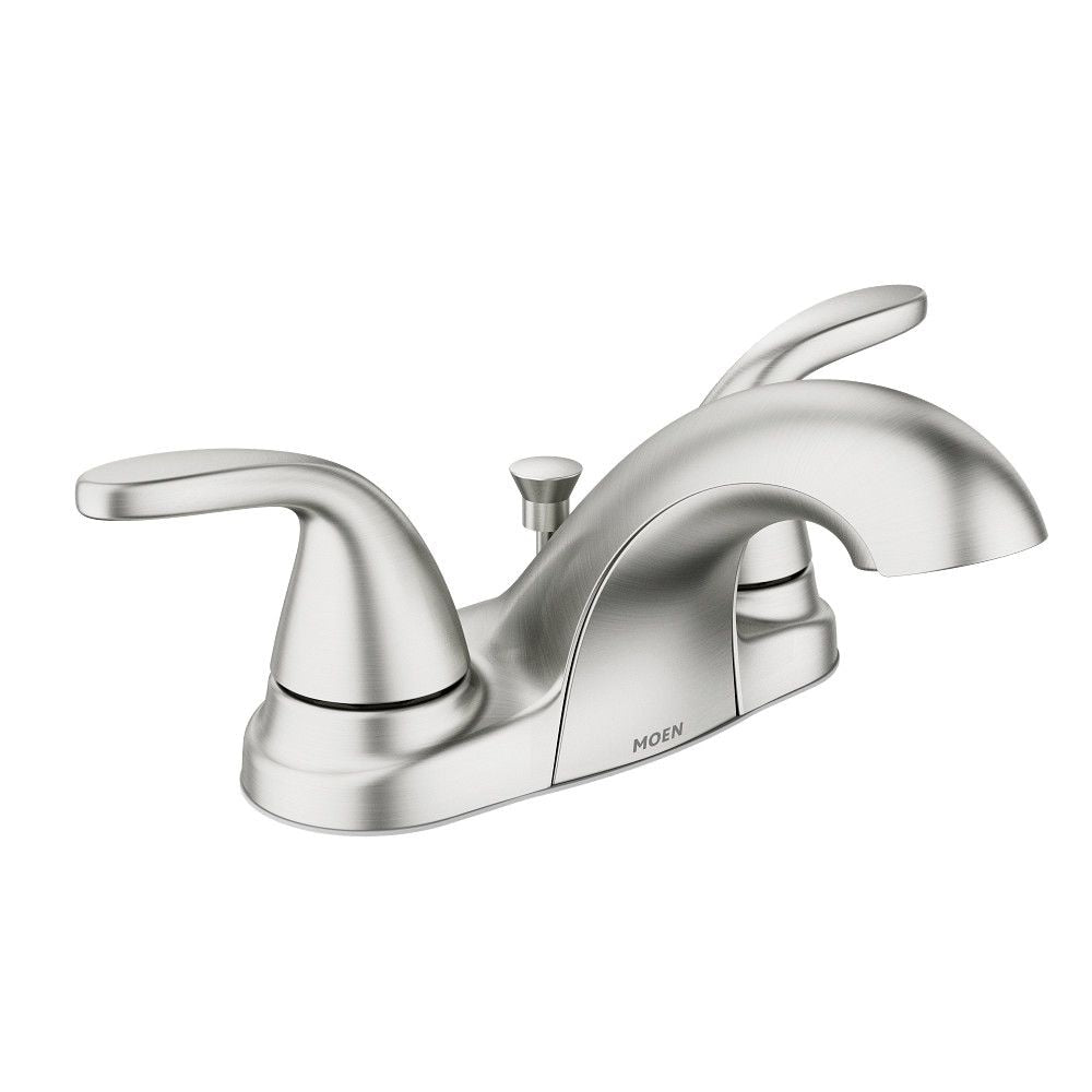 Moen Adler Double Handle Bathroom Faucet, Spot Resist Brushed Nickel