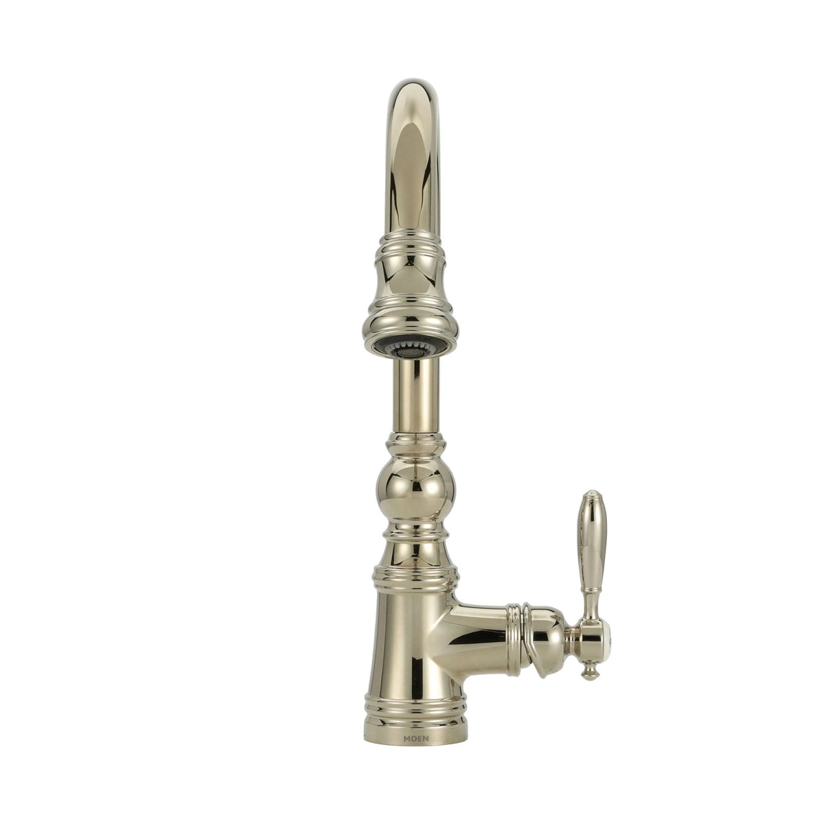 Moen Weymouth Single Handle High Arc Pull Down Sprayer Kitchen Faucet with Power Clean, Polished Nickel