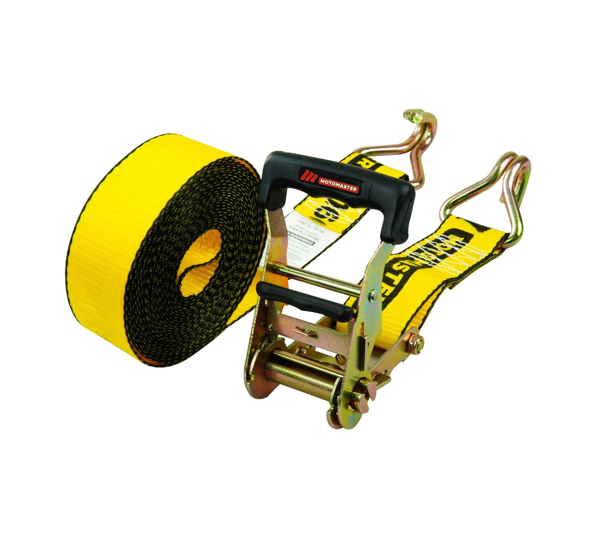 MotoMaster 5,000-lb Commercial Ratchet Tie Down Strap with Double-J Hook, 2-in x 25-ft