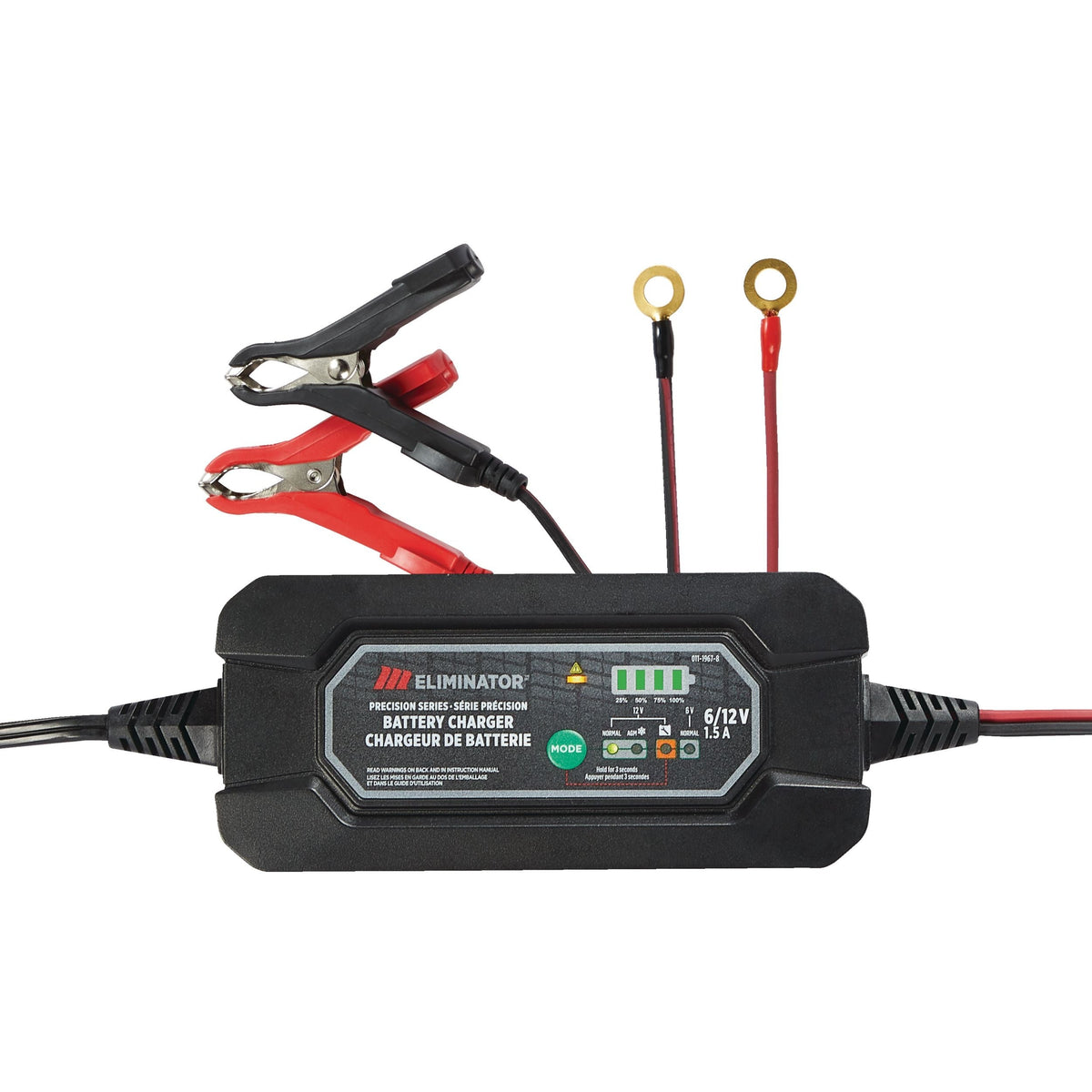 MotoMaster Eliminator Precision Series Smart Battery Charger/Maintainer, Fully Automatic, 1.5-Amp, 6V/12V