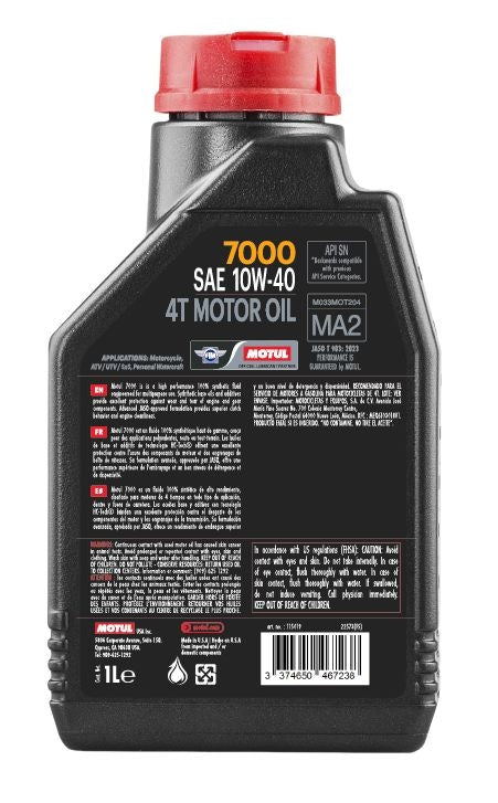 MOTUL 946mL 7000 4-Cycle 10W40 Motorcycle Oil