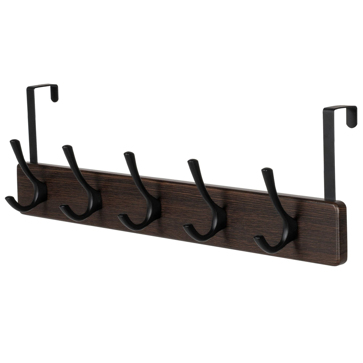Neatfreak 21.6" Traditional Wall 5 Hook Rack, Brown