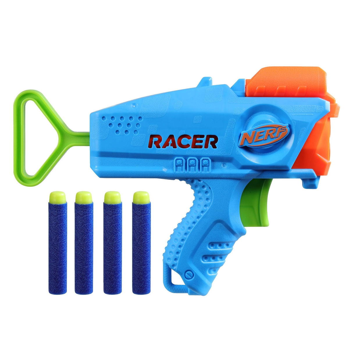 NERF Elite Junior Racer Easy-Play Dart Blaster, Includes 4 Darts, Ages 6+