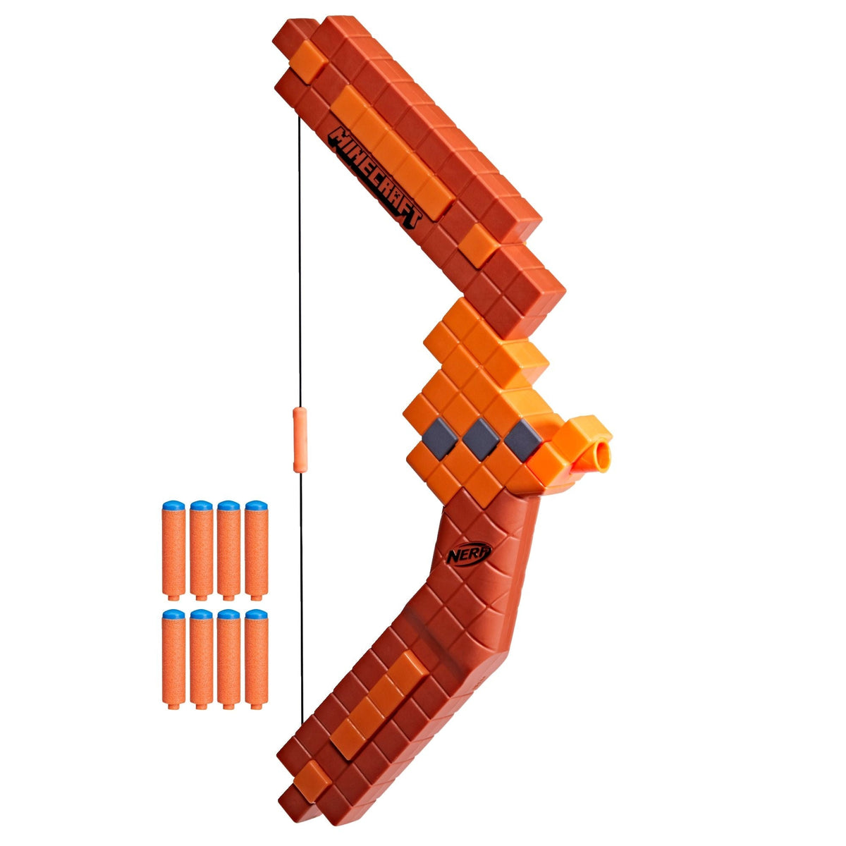 NERF Minecraft Bow Dart Blaster with Pull-Back Priming and 8 Darts