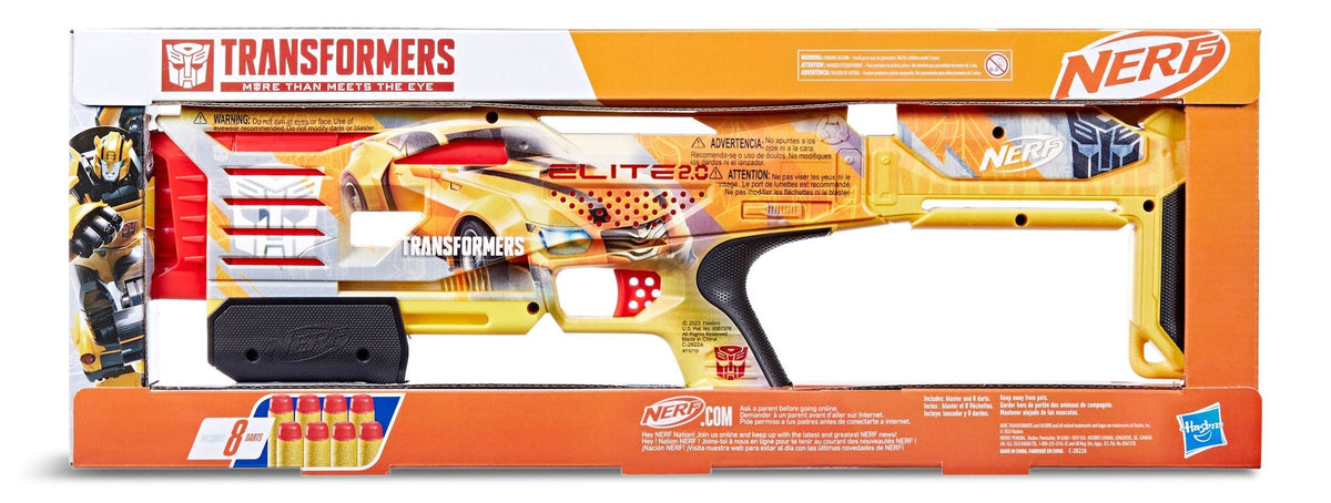 Nerf Transformers Elite 2.0 Bumblebee Blaster, Ages 8+