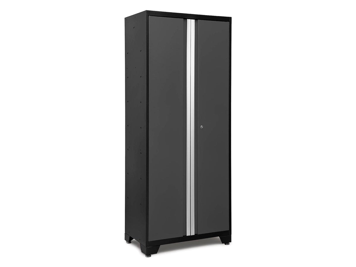 NewAge Bold Series 24-Gauge Steel RTA Storage Locker with 3 Shelves, Black/Grey, 30-in